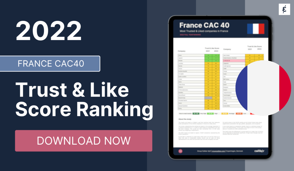 France CAC40 Trust & Like Score Ranking 2022- Caliber