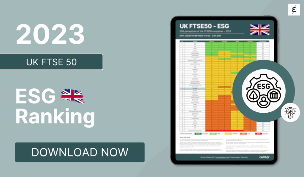 UK FTSE 50 ESG Ranking 2023 - Caliber