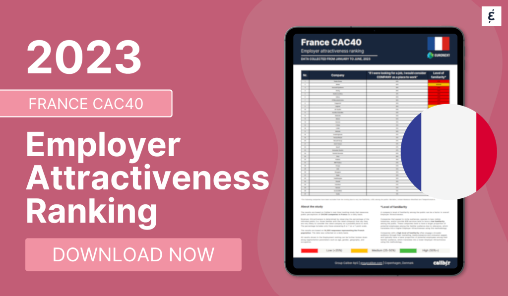 France CAC40 Employer Attractiveness Ranking 2023 - Caliber